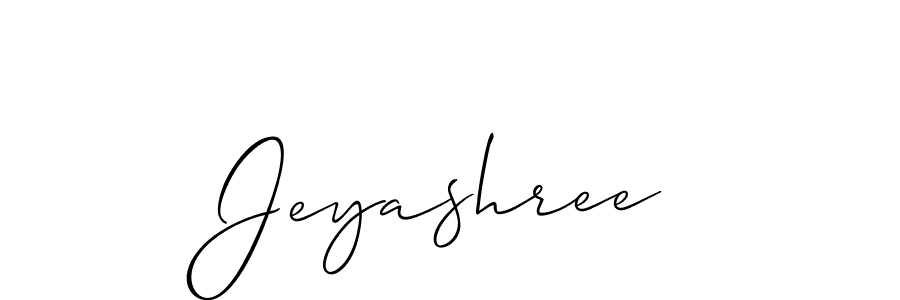 How to make Jeyashree signature? Allison_Script is a professional autograph style. Create handwritten signature for Jeyashree name. Jeyashree signature style 2 images and pictures png