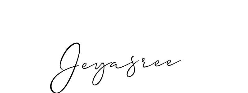 if you are searching for the best signature style for your name Jeyasree. so please give up your signature search. here we have designed multiple signature styles  using Allison_Script. Jeyasree signature style 2 images and pictures png