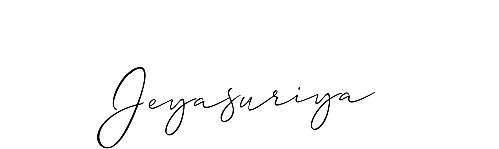 Create a beautiful signature design for name Jeyasuriya. With this signature (Allison_Script) fonts, you can make a handwritten signature for free. Jeyasuriya signature style 2 images and pictures png