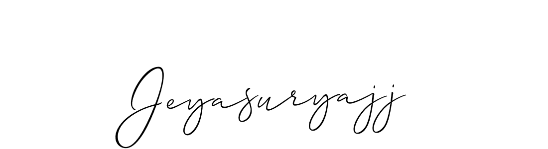 Use a signature maker to create a handwritten signature online. With this signature software, you can design (Allison_Script) your own signature for name Jeyasuryajj. Jeyasuryajj signature style 2 images and pictures png