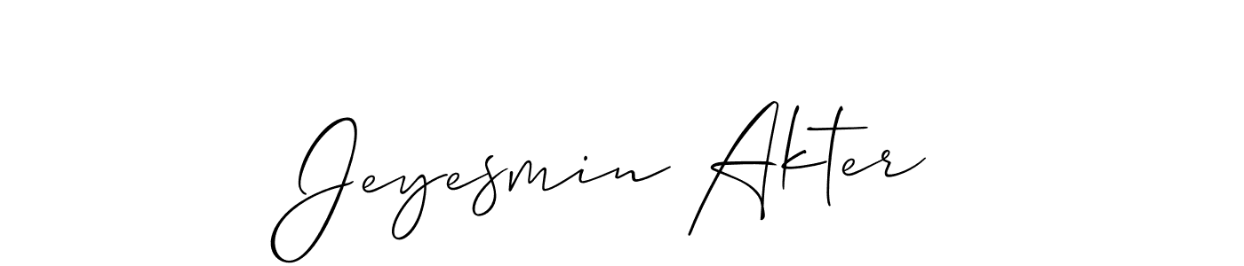 Make a beautiful signature design for name Jeyesmin Akter. Use this online signature maker to create a handwritten signature for free. Jeyesmin Akter signature style 2 images and pictures png