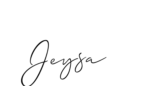 Design your own signature with our free online signature maker. With this signature software, you can create a handwritten (Allison_Script) signature for name Jeysa. Jeysa signature style 2 images and pictures png