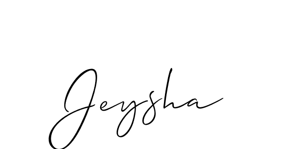 The best way (Allison_Script) to make a short signature is to pick only two or three words in your name. The name Jeysha include a total of six letters. For converting this name. Jeysha signature style 2 images and pictures png