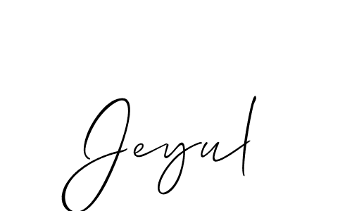 Allison_Script is a professional signature style that is perfect for those who want to add a touch of class to their signature. It is also a great choice for those who want to make their signature more unique. Get Jeyul name to fancy signature for free. Jeyul signature style 2 images and pictures png