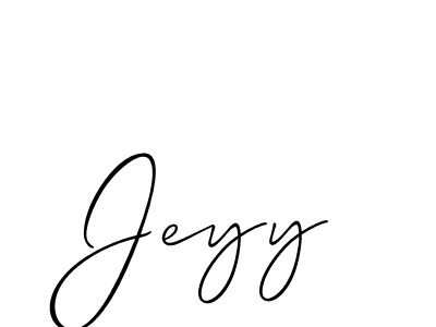 if you are searching for the best signature style for your name Jeyy. so please give up your signature search. here we have designed multiple signature styles  using Allison_Script. Jeyy signature style 2 images and pictures png