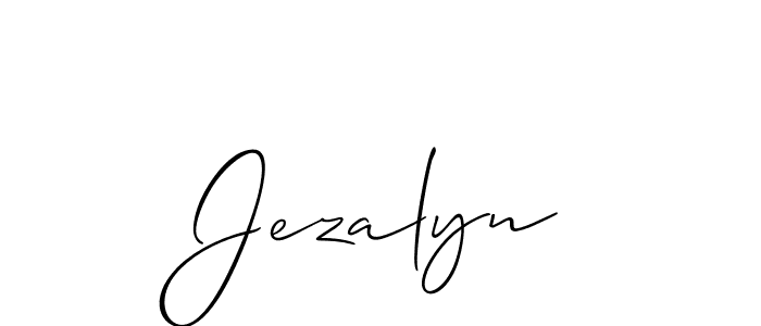 Design your own signature with our free online signature maker. With this signature software, you can create a handwritten (Allison_Script) signature for name Jezalyn. Jezalyn signature style 2 images and pictures png
