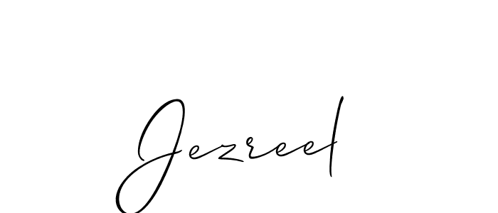 Similarly Allison_Script is the best handwritten signature design. Signature creator online .You can use it as an online autograph creator for name Jezreel. Jezreel signature style 2 images and pictures png