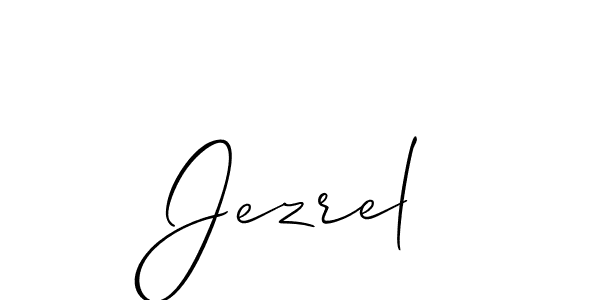 How to make Jezrel signature? Allison_Script is a professional autograph style. Create handwritten signature for Jezrel name. Jezrel signature style 2 images and pictures png