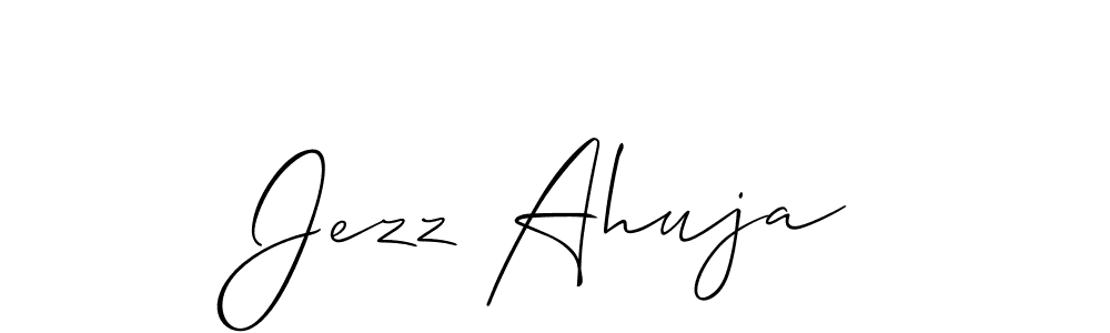Use a signature maker to create a handwritten signature online. With this signature software, you can design (Allison_Script) your own signature for name Jezz Ahuja. Jezz Ahuja signature style 2 images and pictures png