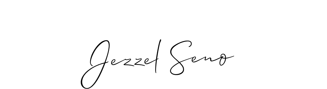 Also You can easily find your signature by using the search form. We will create Jezzel Seno name handwritten signature images for you free of cost using Allison_Script sign style. Jezzel Seno signature style 2 images and pictures png
