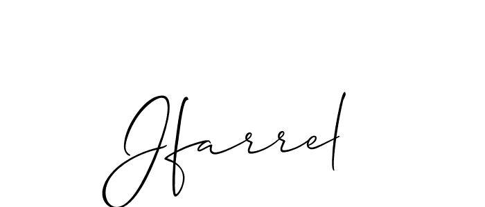 Create a beautiful signature design for name Jfarrel. With this signature (Allison_Script) fonts, you can make a handwritten signature for free. Jfarrel signature style 2 images and pictures png