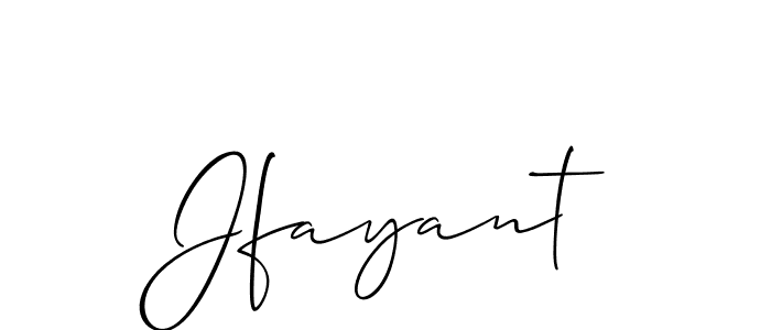 It looks lik you need a new signature style for name Jfayant. Design unique handwritten (Allison_Script) signature with our free signature maker in just a few clicks. Jfayant signature style 2 images and pictures png