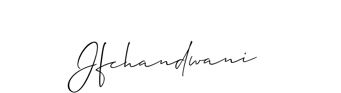 Make a beautiful signature design for name Jfchandwani. With this signature (Allison_Script) style, you can create a handwritten signature for free. Jfchandwani signature style 2 images and pictures png