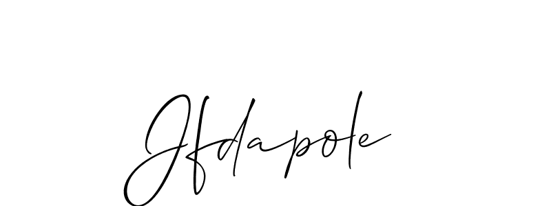 Design your own signature with our free online signature maker. With this signature software, you can create a handwritten (Allison_Script) signature for name Jfdapole. Jfdapole signature style 2 images and pictures png