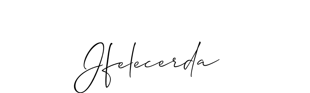 Create a beautiful signature design for name Jfelecerda. With this signature (Allison_Script) fonts, you can make a handwritten signature for free. Jfelecerda signature style 2 images and pictures png