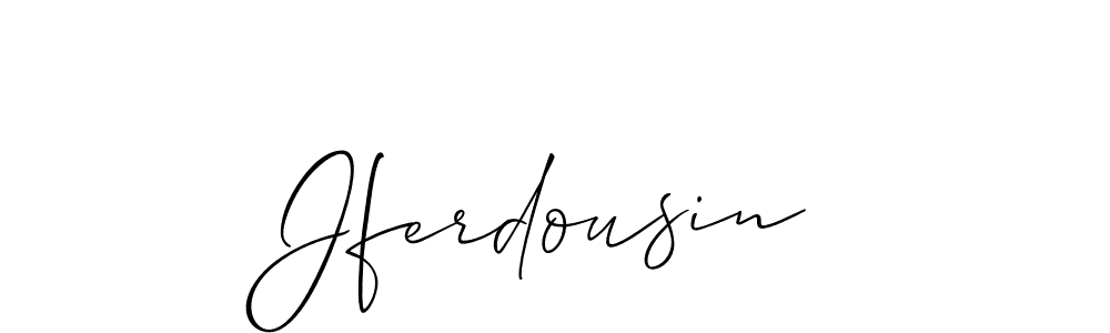 It looks lik you need a new signature style for name Jferdousin. Design unique handwritten (Allison_Script) signature with our free signature maker in just a few clicks. Jferdousin signature style 2 images and pictures png