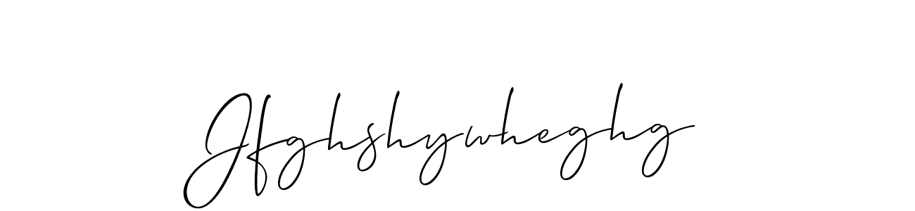 How to make Jfghshywheghg name signature. Use Allison_Script style for creating short signs online. This is the latest handwritten sign. Jfghshywheghg signature style 2 images and pictures png