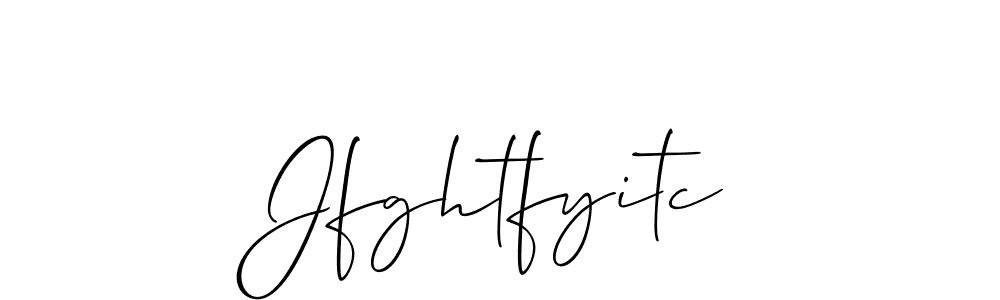 How to make Jfghtfyitc name signature. Use Allison_Script style for creating short signs online. This is the latest handwritten sign. Jfghtfyitc signature style 2 images and pictures png