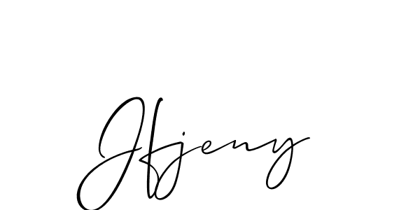 The best way (Allison_Script) to make a short signature is to pick only two or three words in your name. The name Jfjeny include a total of six letters. For converting this name. Jfjeny signature style 2 images and pictures png
