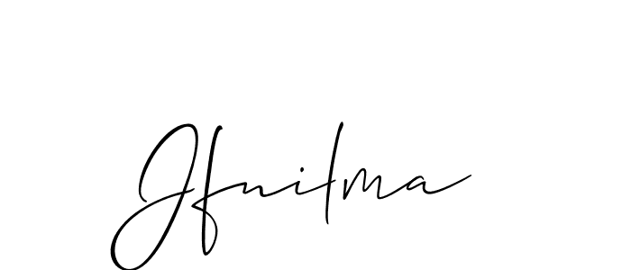 Make a short Jfnilma signature style. Manage your documents anywhere anytime using Allison_Script. Create and add eSignatures, submit forms, share and send files easily. Jfnilma signature style 2 images and pictures png