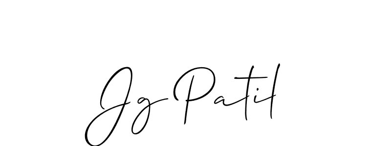 How to make Jg Patil name signature. Use Allison_Script style for creating short signs online. This is the latest handwritten sign. Jg Patil signature style 2 images and pictures png