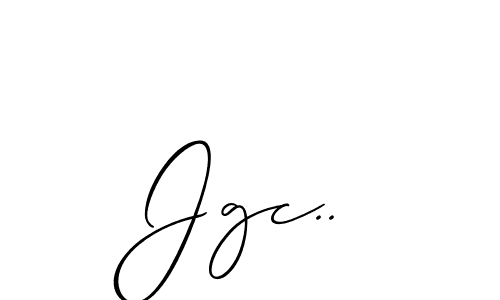 Use a signature maker to create a handwritten signature online. With this signature software, you can design (Allison_Script) your own signature for name Jgc... Jgc.. signature style 2 images and pictures png