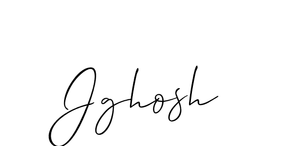 Make a beautiful signature design for name Jghosh. With this signature (Allison_Script) style, you can create a handwritten signature for free. Jghosh signature style 2 images and pictures png
