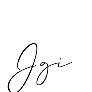 How to Draw Jgi signature style? Allison_Script is a latest design signature styles for name Jgi. Jgi signature style 2 images and pictures png