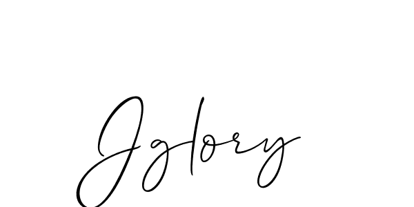 How to make Jglory signature? Allison_Script is a professional autograph style. Create handwritten signature for Jglory name. Jglory signature style 2 images and pictures png