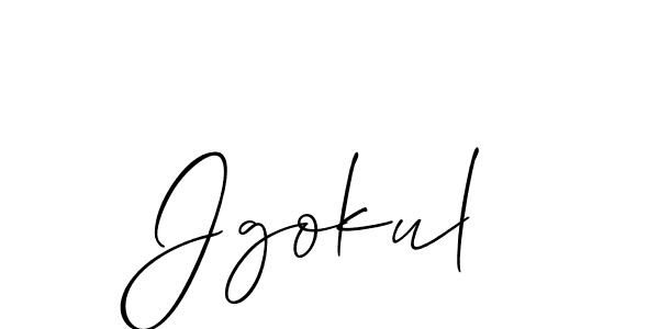 Design your own signature with our free online signature maker. With this signature software, you can create a handwritten (Allison_Script) signature for name Jgokul. Jgokul signature style 2 images and pictures png