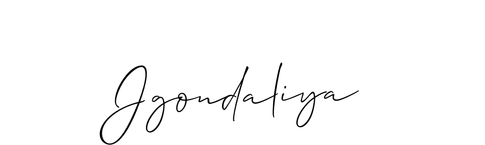 Allison_Script is a professional signature style that is perfect for those who want to add a touch of class to their signature. It is also a great choice for those who want to make their signature more unique. Get Jgondaliya name to fancy signature for free. Jgondaliya signature style 2 images and pictures png