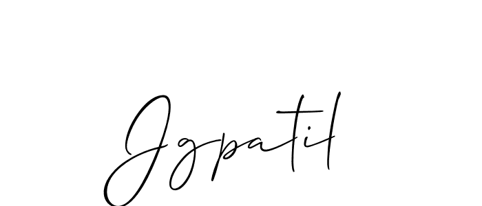 Make a beautiful signature design for name Jgpatil. With this signature (Allison_Script) style, you can create a handwritten signature for free. Jgpatil signature style 2 images and pictures png