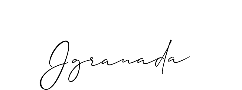 Design your own signature with our free online signature maker. With this signature software, you can create a handwritten (Allison_Script) signature for name Jgranada. Jgranada signature style 2 images and pictures png