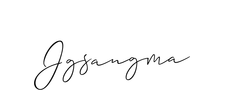 Design your own signature with our free online signature maker. With this signature software, you can create a handwritten (Allison_Script) signature for name Jgsangma. Jgsangma signature style 2 images and pictures png