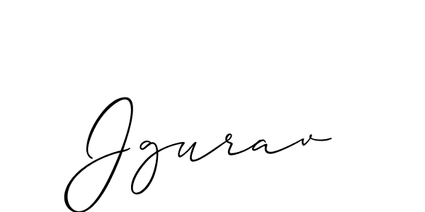 It looks lik you need a new signature style for name Jgurav. Design unique handwritten (Allison_Script) signature with our free signature maker in just a few clicks. Jgurav signature style 2 images and pictures png