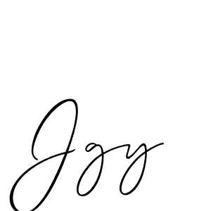 Make a beautiful signature design for name Jgy. With this signature (Allison_Script) style, you can create a handwritten signature for free. Jgy signature style 2 images and pictures png