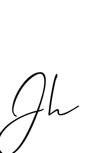 Make a beautiful signature design for name Jh. With this signature (Allison_Script) style, you can create a handwritten signature for free. Jh signature style 2 images and pictures png