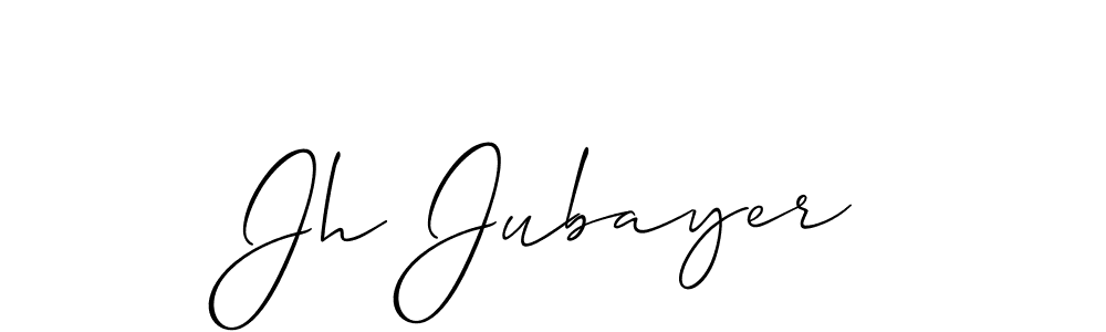 Allison_Script is a professional signature style that is perfect for those who want to add a touch of class to their signature. It is also a great choice for those who want to make their signature more unique. Get Jh Jubayer name to fancy signature for free. Jh Jubayer signature style 2 images and pictures png