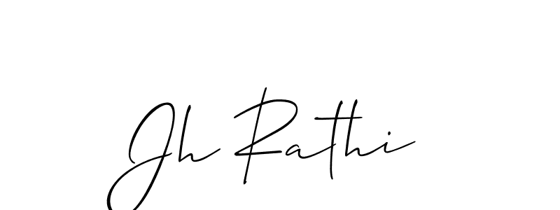 Use a signature maker to create a handwritten signature online. With this signature software, you can design (Allison_Script) your own signature for name Jh Rathi. Jh Rathi signature style 2 images and pictures png