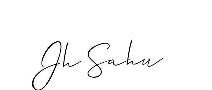 How to Draw Jh Sahu signature style? Allison_Script is a latest design signature styles for name Jh Sahu. Jh Sahu signature style 2 images and pictures png