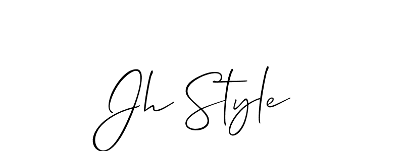 You should practise on your own different ways (Allison_Script) to write your name (Jh Style) in signature. don't let someone else do it for you. Jh Style signature style 2 images and pictures png