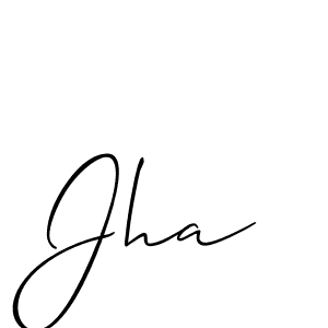 Use a signature maker to create a handwritten signature online. With this signature software, you can design (Allison_Script) your own signature for name Jha. Jha signature style 2 images and pictures png