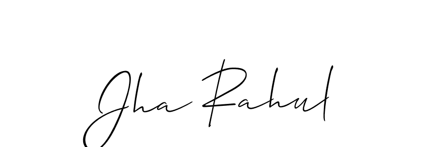 if you are searching for the best signature style for your name Jha Rahul. so please give up your signature search. here we have designed multiple signature styles  using Allison_Script. Jha Rahul signature style 2 images and pictures png