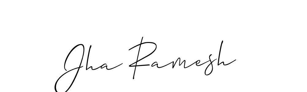 You should practise on your own different ways (Allison_Script) to write your name (Jha Ramesh) in signature. don't let someone else do it for you. Jha Ramesh signature style 2 images and pictures png