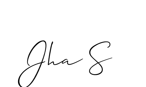 Also we have Jha S name is the best signature style. Create professional handwritten signature collection using Allison_Script autograph style. Jha S signature style 2 images and pictures png