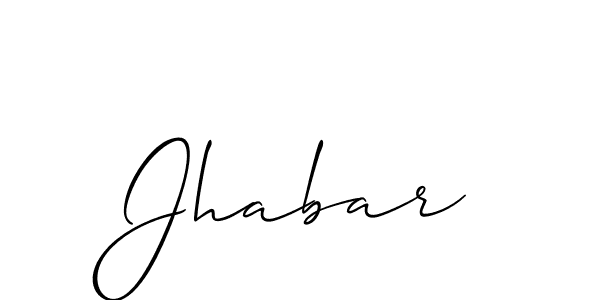 Jhabar stylish signature style. Best Handwritten Sign (Allison_Script) for my name. Handwritten Signature Collection Ideas for my name Jhabar. Jhabar signature style 2 images and pictures png
