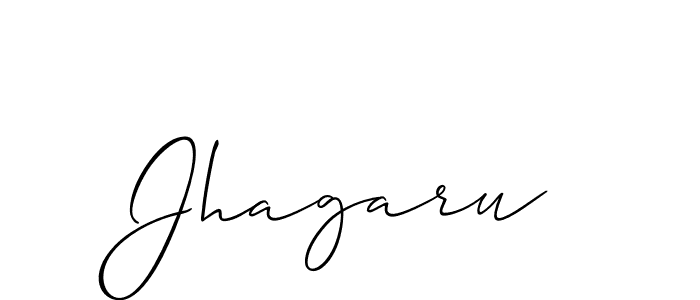 How to make Jhagaru signature? Allison_Script is a professional autograph style. Create handwritten signature for Jhagaru name. Jhagaru signature style 2 images and pictures png