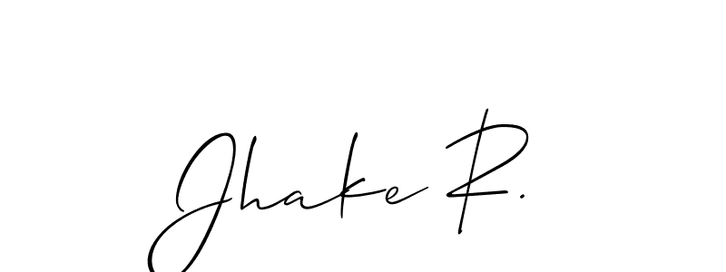 Make a beautiful signature design for name Jhake R.. Use this online signature maker to create a handwritten signature for free. Jhake R. signature style 2 images and pictures png