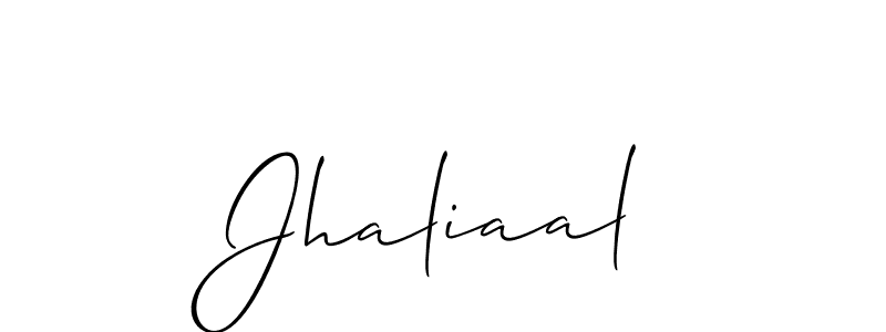 The best way (Allison_Script) to make a short signature is to pick only two or three words in your name. The name Jhaliaal include a total of six letters. For converting this name. Jhaliaal signature style 2 images and pictures png