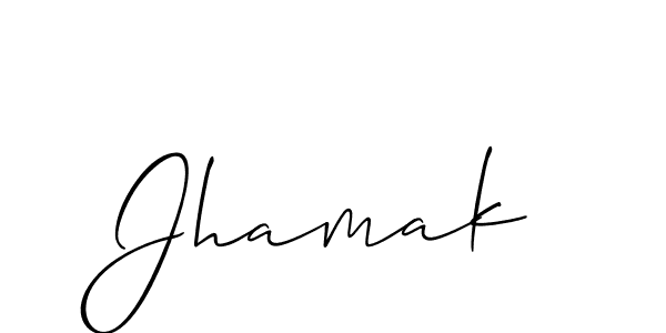 The best way (Allison_Script) to make a short signature is to pick only two or three words in your name. The name Jhamak include a total of six letters. For converting this name. Jhamak signature style 2 images and pictures png